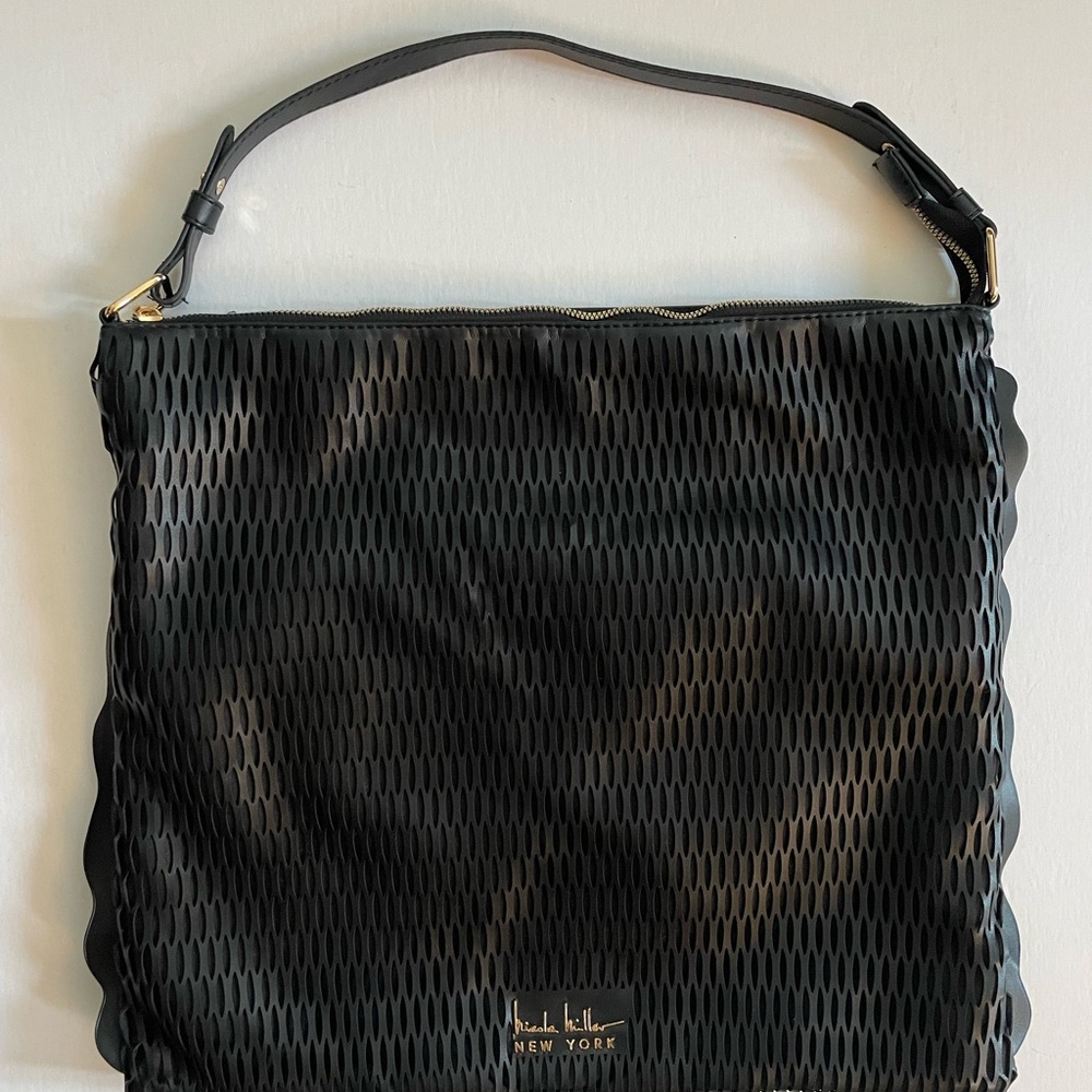 Chic Nicole Miller New York Black Tote Shoulder Bag